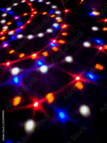 disco light on dance floor.