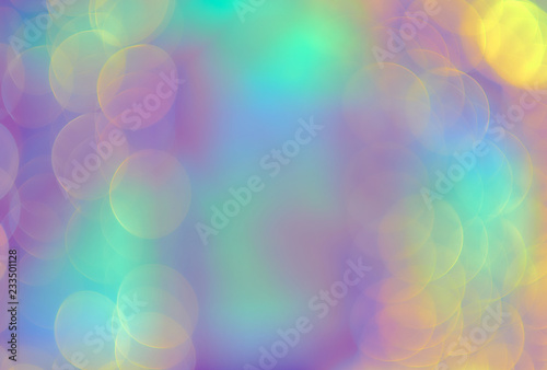 Abstract circular bokeh background of color light