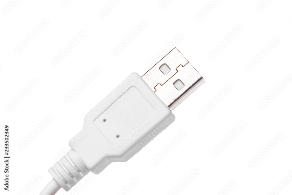 Close up view of a USB cable Close up view of a USB cable