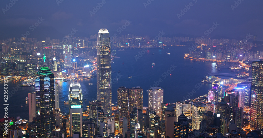 Hong kong at night Hong kong at night