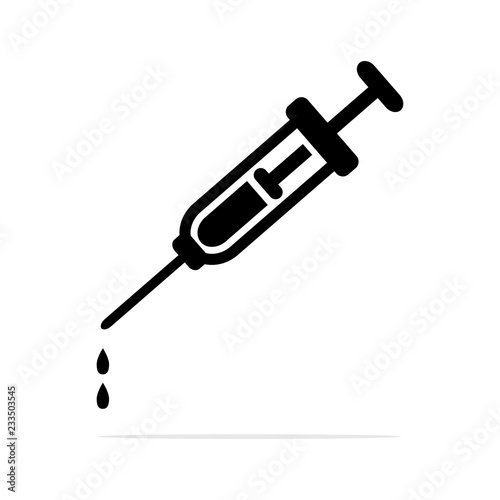 hypodermic syringe icon. Vector concept illustration for design.