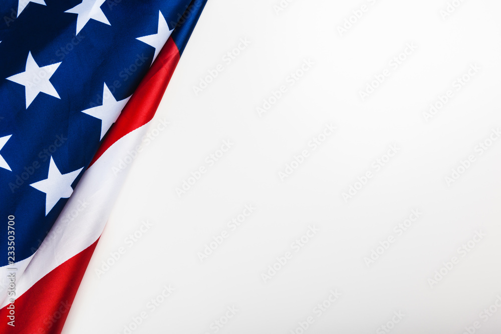 American flag border isolated on white background Stock Photo | Adobe Stock