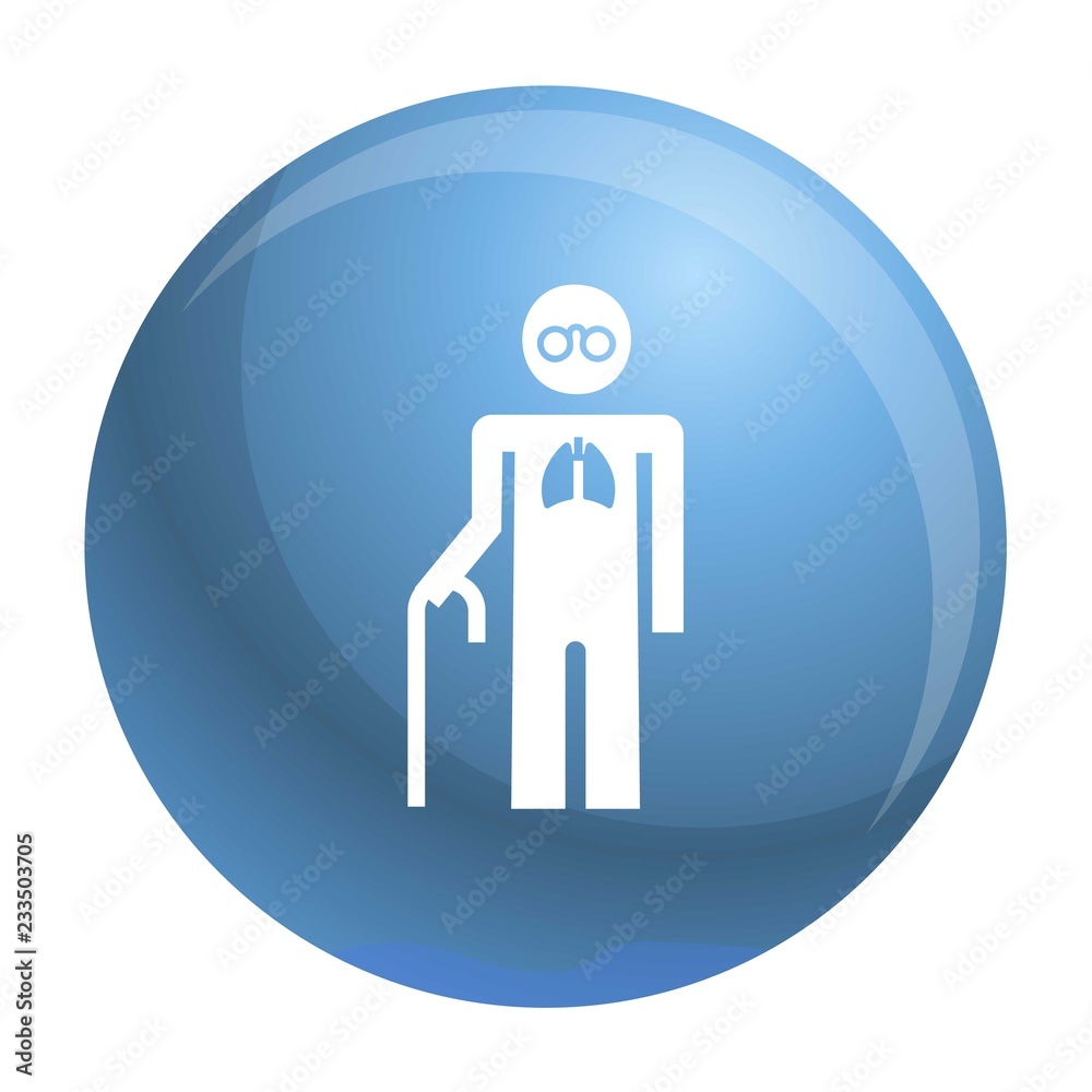 Old man woman icon. Simple illustration of old man woman vector icon for web design isolated on white background