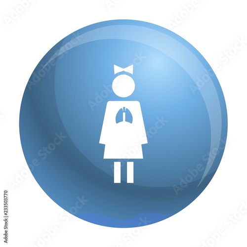 Boy healthy lungs icon. Simple illustration of boy healthy lungs vector icon for web design isolated on white background