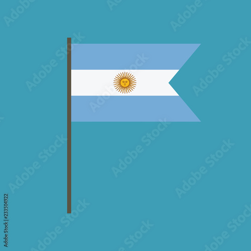 Argentina flag icon in flat design