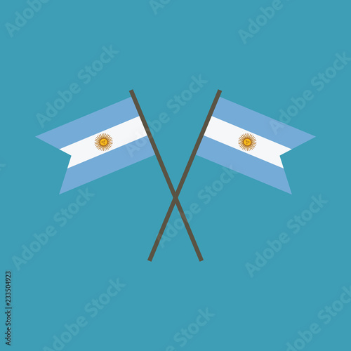 Argentina flag icon in flat design