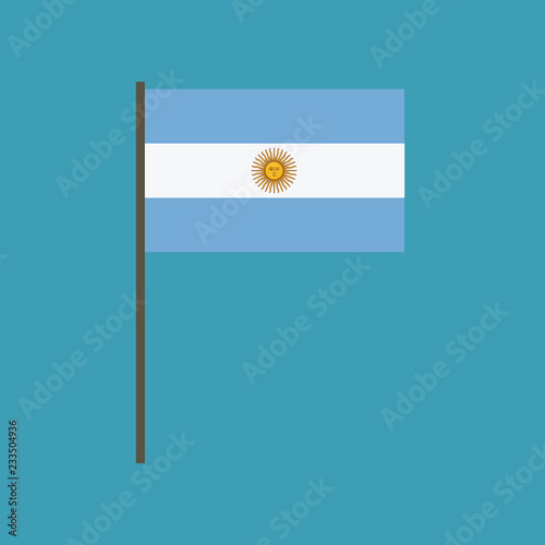 Argentina flag icon in flat design
