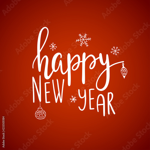 happy new yearcard lettering photo