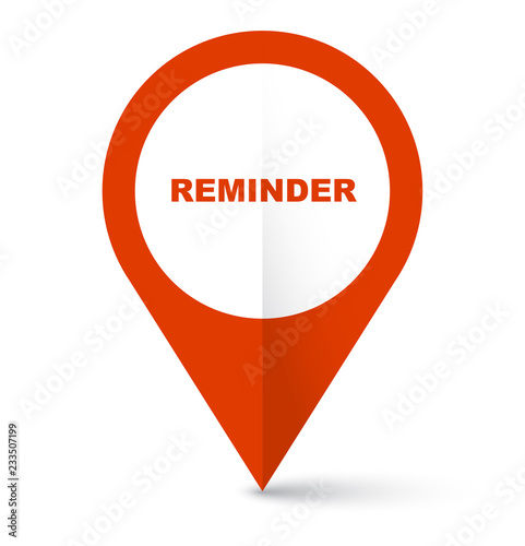 red vector banner reminder