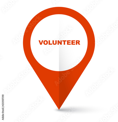 red vector banner volunteer