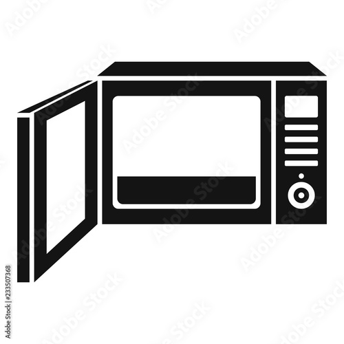 Open microwave icon. Simple illustration of open microwave vector icon for web design isolated on white background