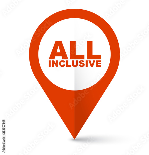 red vector banner all inclusive