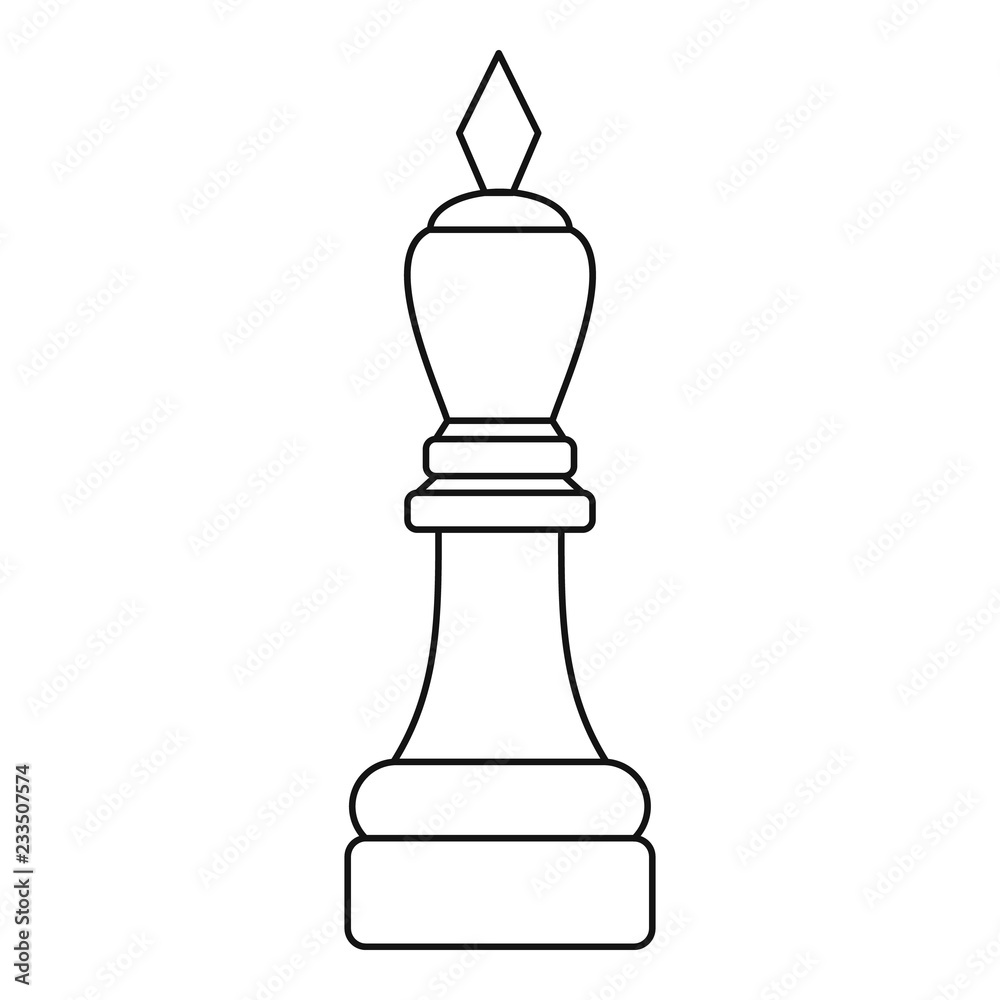 Bishop white piece icon. Outline bishop white piece vector icon for web design isolated on white background Bishop white piece icon. Outline bishop white piece vector icon for web design isolated on white background
