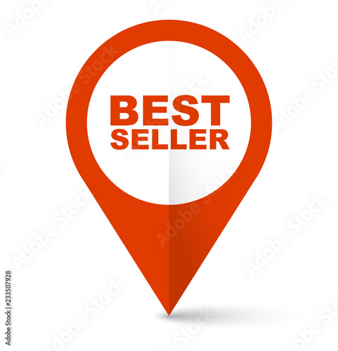 red vector banner best seller