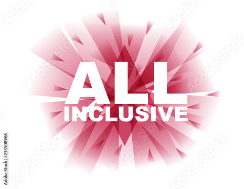 red vector banner all inclusive