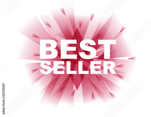 red vector banner best seller