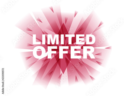 red vector banner limited offer