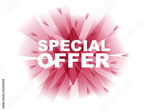 red vector banner special offer