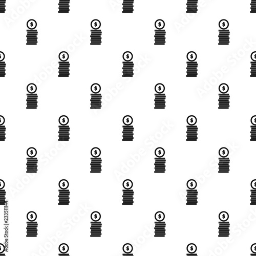 Coin pattern seamless vector repeat geometric for any web design