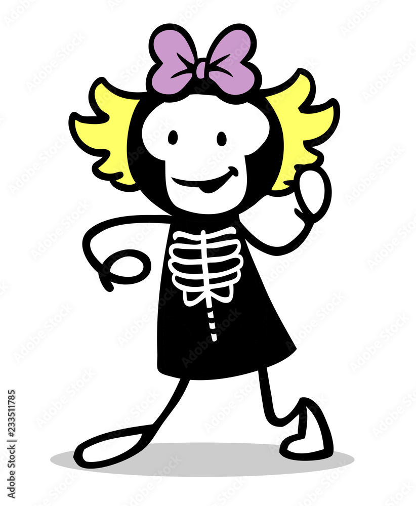 Amscan Nachhaltiges Skelett-Kostüm Für Mädchen (6–8 Jahre) – Halloween-Overall Mit Maske