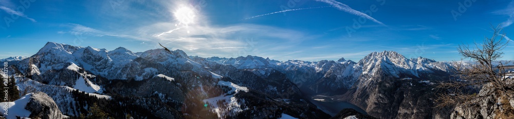 Panorama am Jenner im Berchtesgadener Land