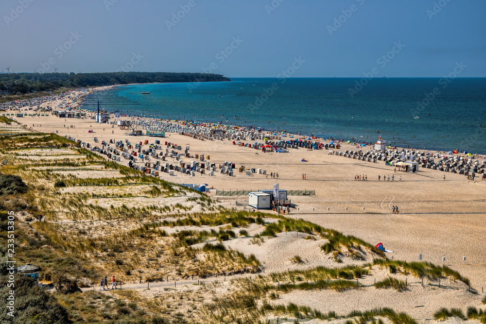Obraz premium Warnemünde, Strand mit Dünen