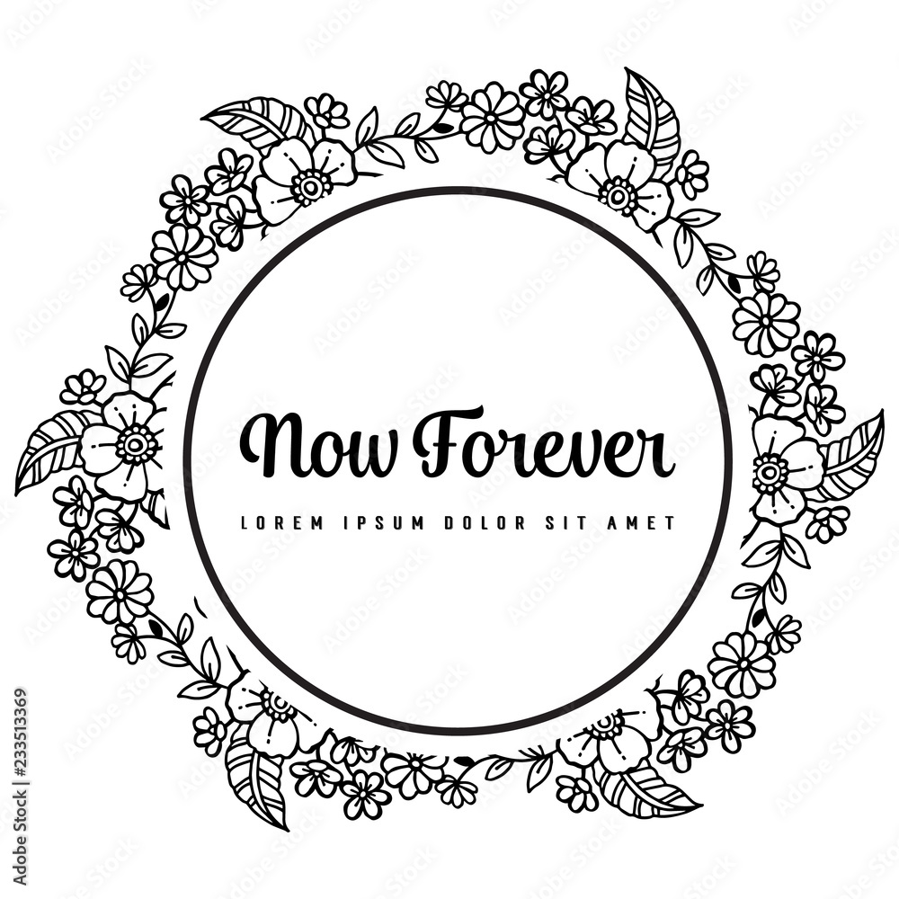 wreath with flowers and leaves frame vector art wreath with flowers and leaves frame vector art