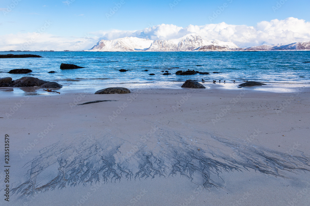 Fototapeta premium Winter bei Eggum auf den Lofoten