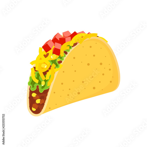 taco on white background