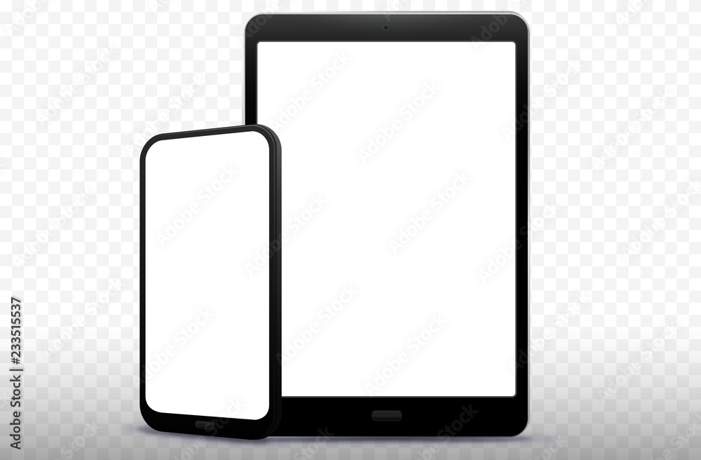 Mobile Phone and Tablet Computer Vector Illustration Mobile Phone and Tablet Computer Vector Illustration