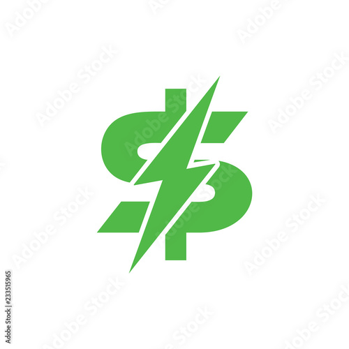 money dollar recharge energy symbol vector