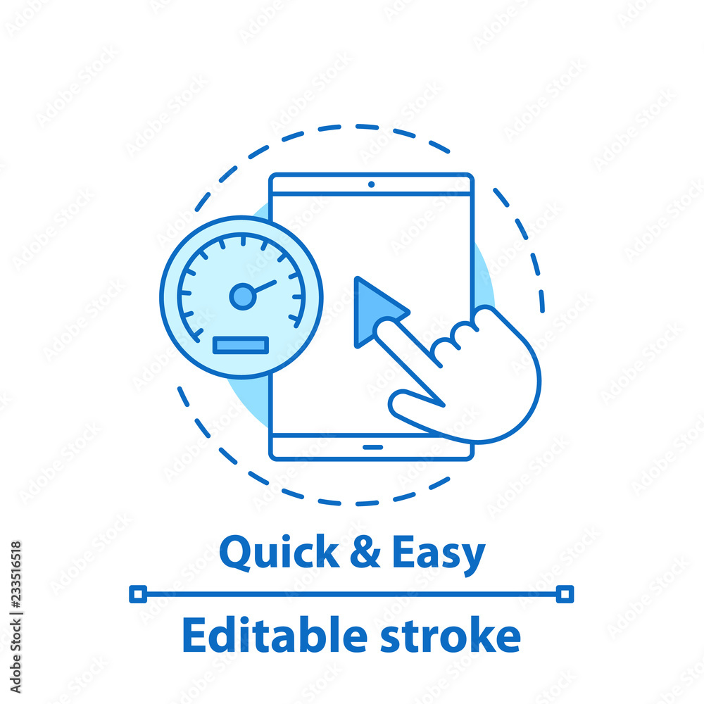 Easy and quick service concept icon Easy and quick service concept icon