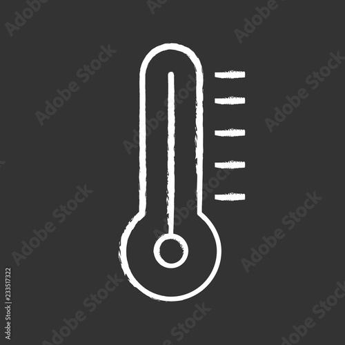 Thermometer chalk icon