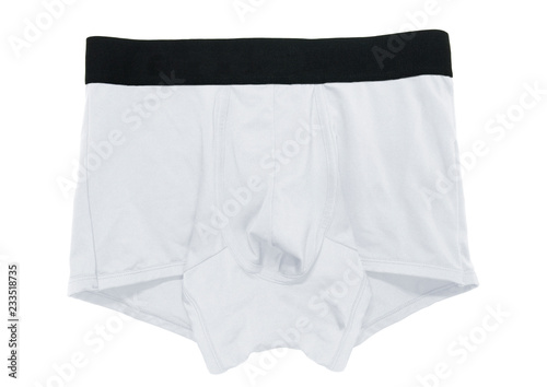 Underwear boxer brief color white on white background