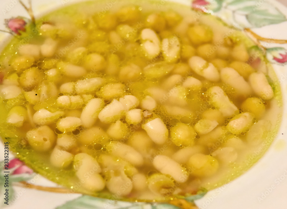 typical ligurian soup called mesciua typical ligurian soup called mesciua