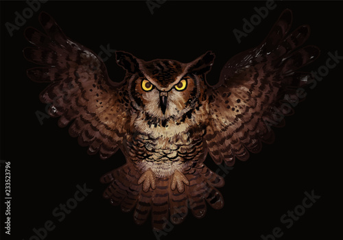 Illustration of an owl icon vector for Halloween