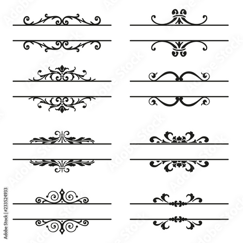 Set of decorative florish elements.