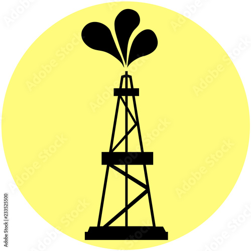 Petrolium icon. Vector illustration of fuel, gas, oil sign, symbol.