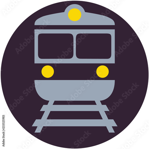 Train icon. Vector illustration of train, subway, travel sign, symbol.