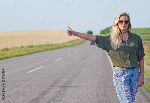 Hitchhiking.