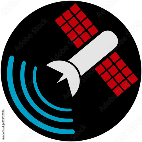 Space station icon. Vector illustration of space sign, symbol.