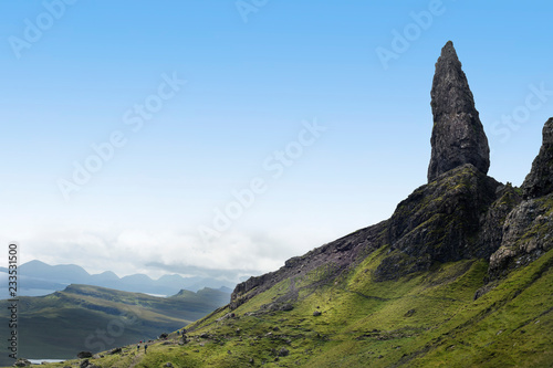 Old Man of Storr rock formation . Isle of Skye, Scotland.