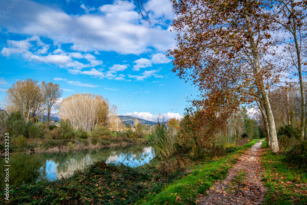 Serchio river in Tuscany
