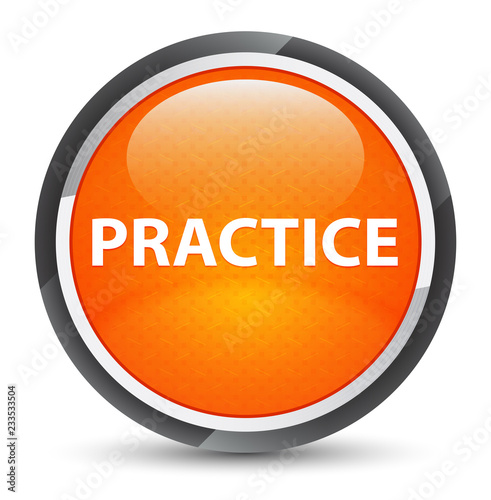 Practice galaxy orange round button