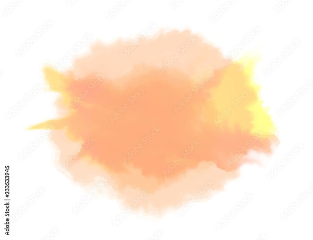 Obraz premium Mixed colors watercolor spot, isolated on white background. Vector illustration.