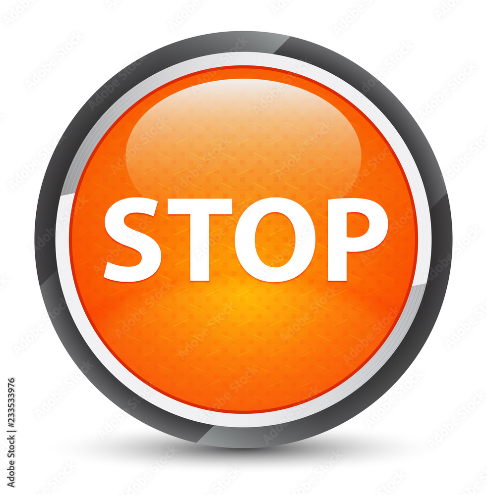 Stop galaxy orange round button Stop galaxy orange round button