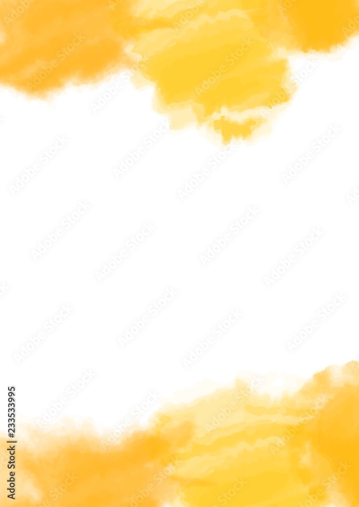 Yellow texture, abstract watercolor background with gap in between. Copyspace. Vector illustration, vertical. Yellow texture, abstract watercolor background with gap in between. Copyspace. Vector illustration, vertical.