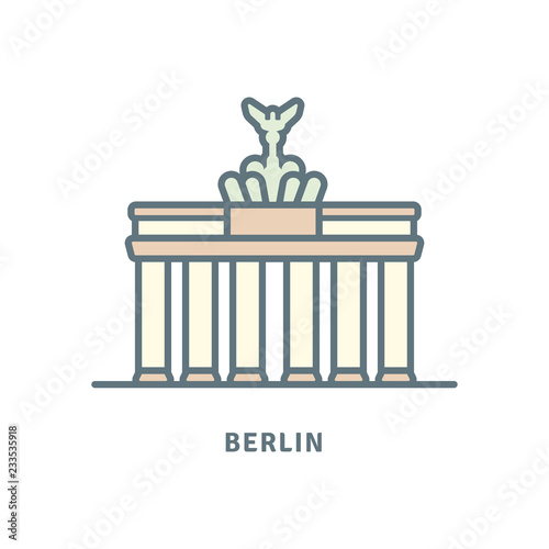 Germany icon with Brandenburg Gate