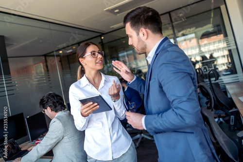 Business team talking in the office