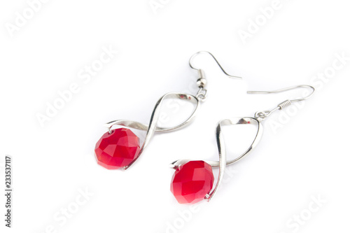 red earrings